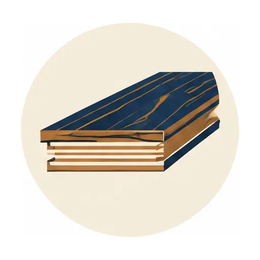 Schematic: Engineered, wide-plank white oak