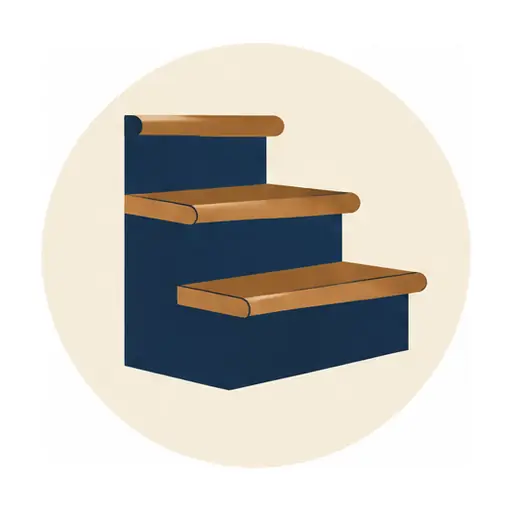 Schematic icon: Hardwood Stairs
